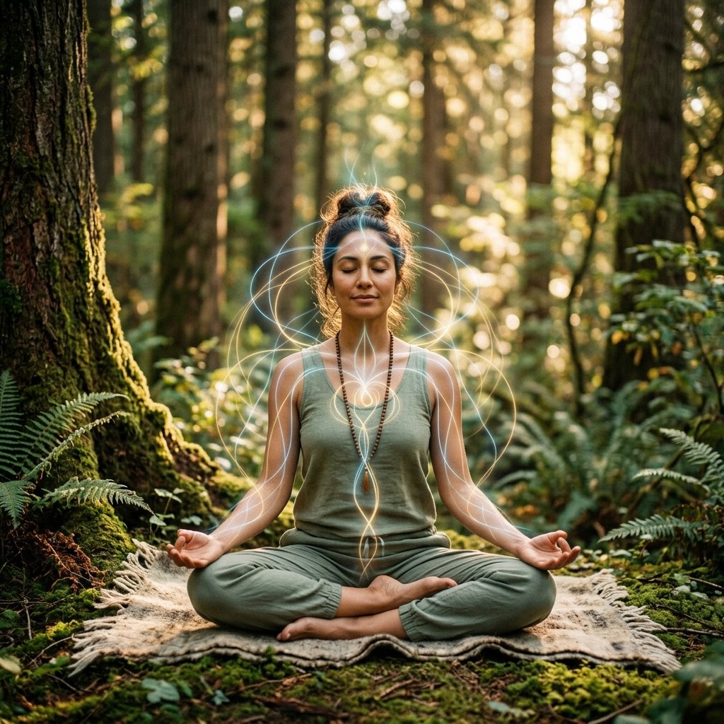 Kriya Yoga practice at Satyam Yogashramam
