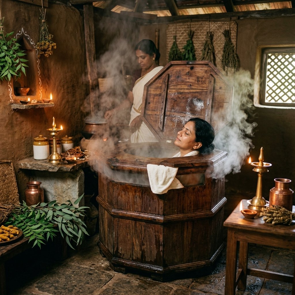 Steam Bath (Swedana): Sweating Out Disease